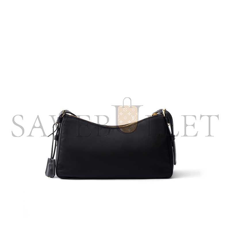 Pra*a aimÉe large re-nylon and leather shoulder bag with padlock 1bc232 (34*19.5*10cm)